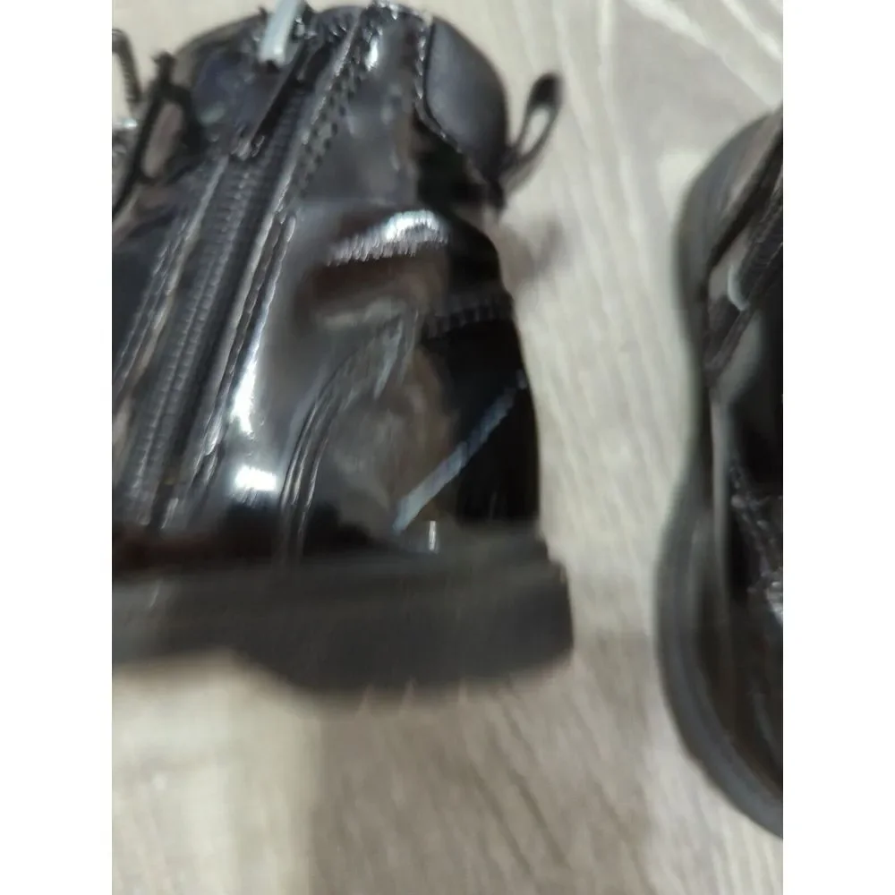 3 Pair Of Cat And Jack Infant‎ Girls Black, Gold & Maroon Combat Boots Size 5